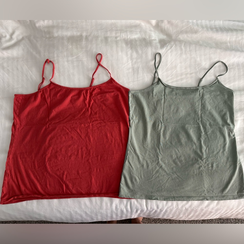 LOFT Outlet Camis, Coral and Light Green